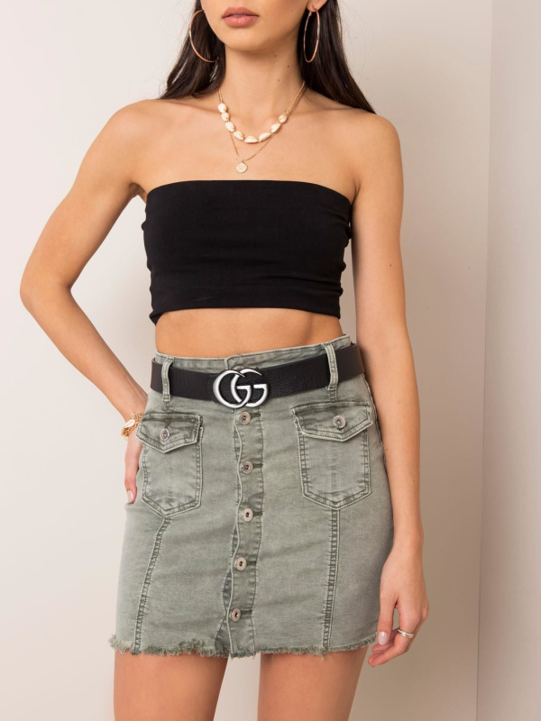 Denim Innovative Desing Dámská sukně NM-DE-SD-18100-C.90 Barva: Zelená, Velikost: XS