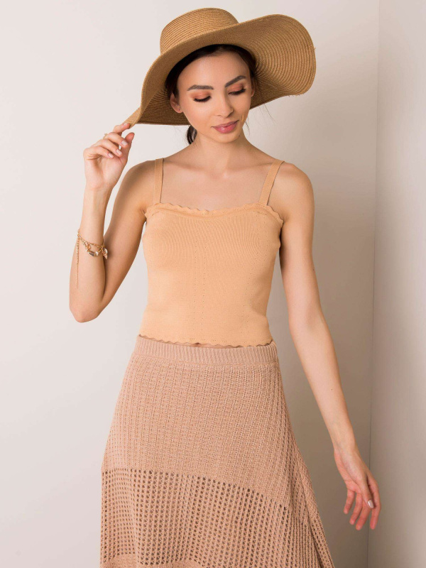 Dámský top 178-TP-3008.94 RUE PARIS Barva: Tělová, Velikost: S/M