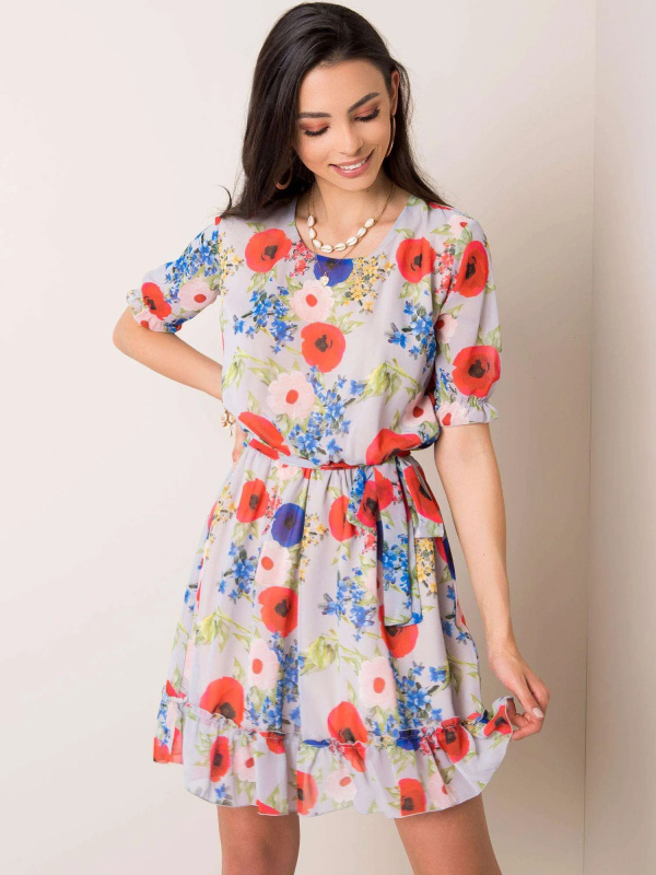 Šaty LK SK 507626.70 světle šedá 40