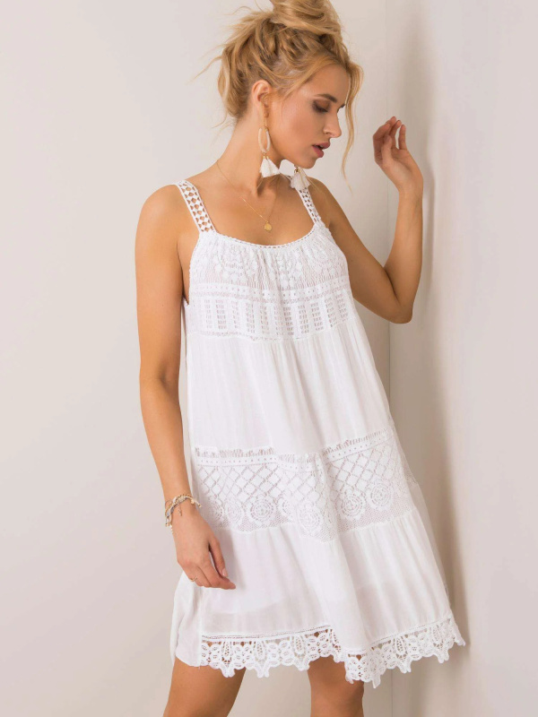 Och Bella Šaty -TW-SK-BI-81593.28- Barva: Bílá, Velikost: S