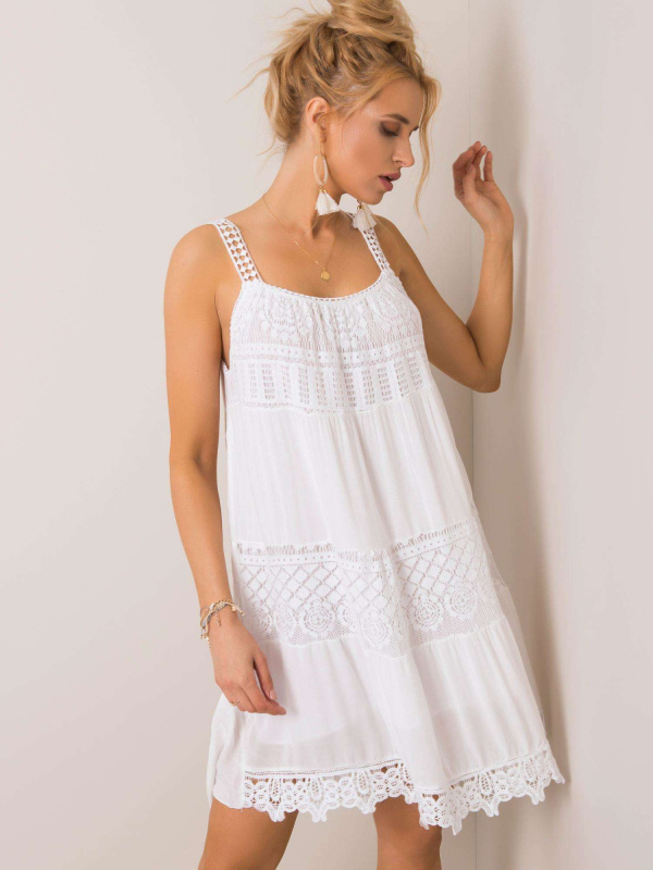 Och Bella Šaty -TW-SK-BI-81593.28- Barva: Bílá, Velikost: M