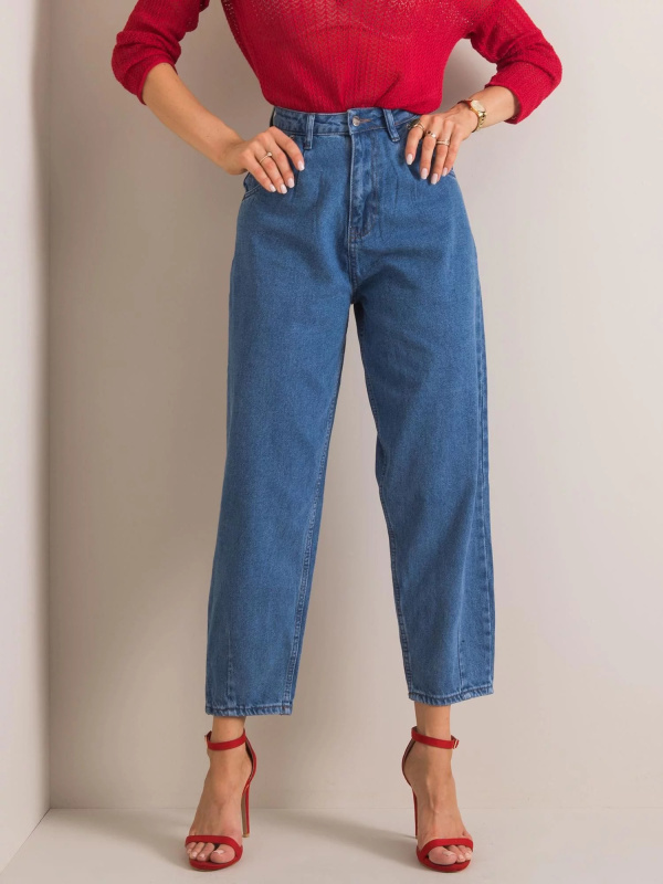 Dámské džíny s vysokým pasem SP-888 - RUE PARIS jeans-modrá 30