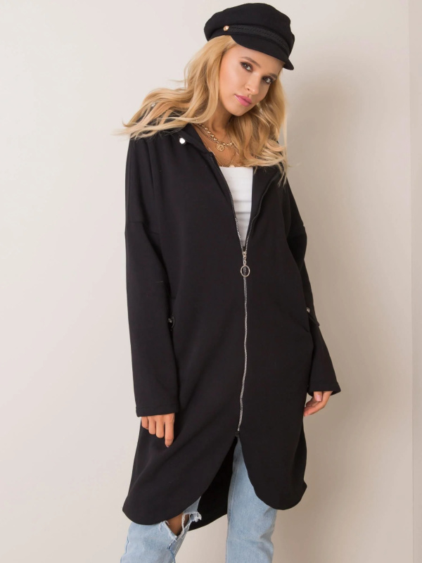 Mikina RV-BL-4858-1.99P RUE PARIS Barva: Černá, Velikost: S/M
