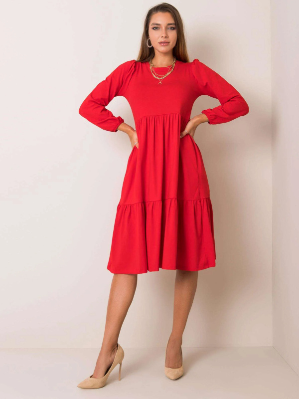 Šaty RV SK 5832.18x červená XL
