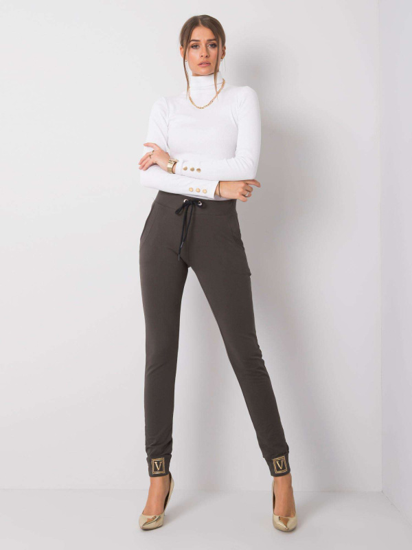 Tepláky RV DR 5980.12 tmavá khaki S