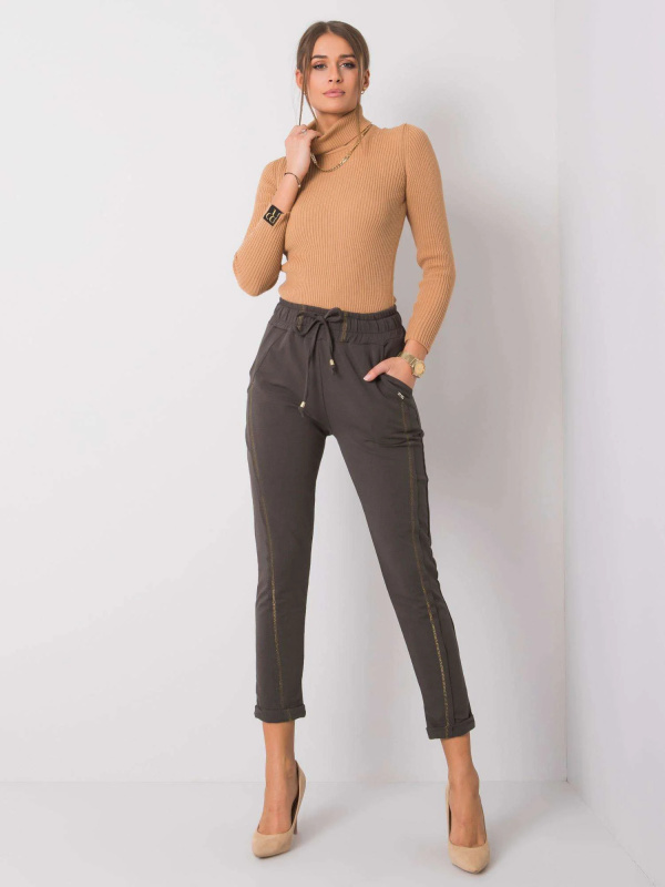 Tepláky RV DR 6039.13 tmavá khaki S