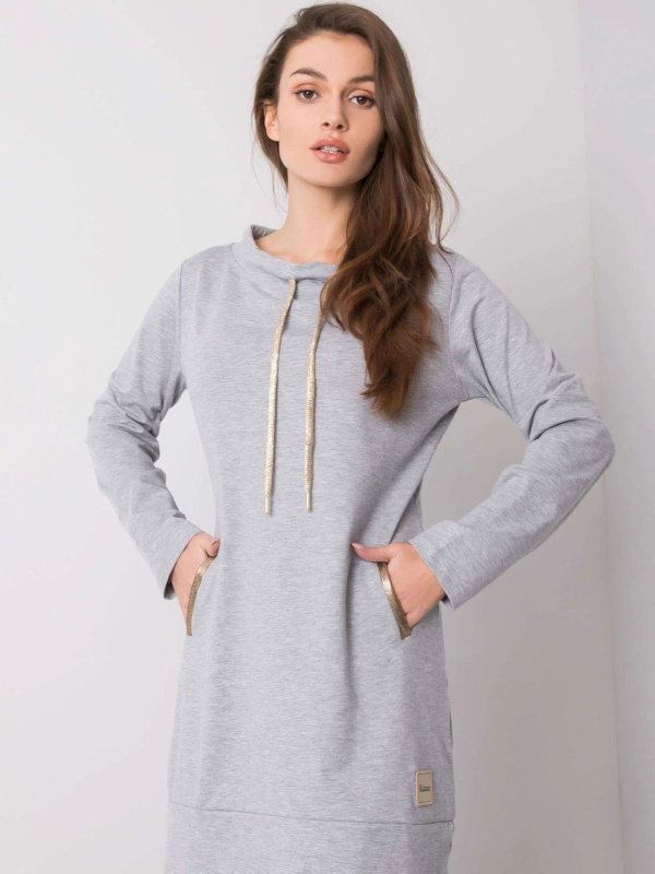 Šaty RV SK 6067.15x šedá L/XL