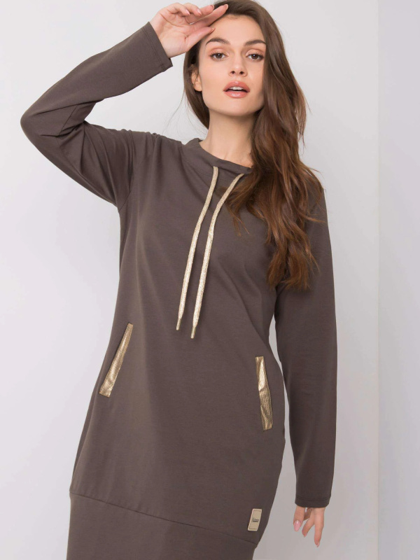 Šaty RV SK 6067.15X tmavá khaki S/M