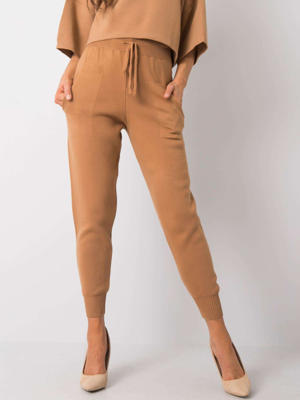 Tepláky 269-SP-5254.96P RUE PARIS Barva: Hnědá, Velikost: UNI