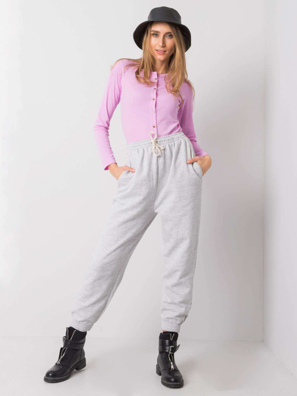 Tepláky TW DR G 080.17 světle šedá M