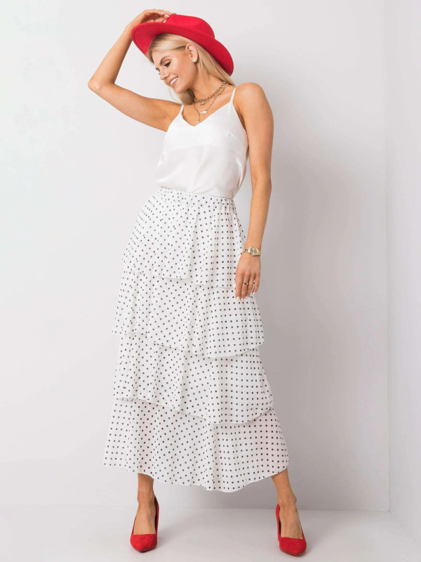 Och Bella Dámská sukně TW-SD-BI-0725.99 Barva: Bílá, Velikost: UNI