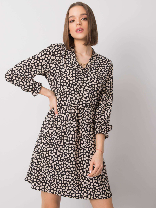 RUE PARIS Šaty -WN-SK-R817.66 Barva: Černá, Velikost: L