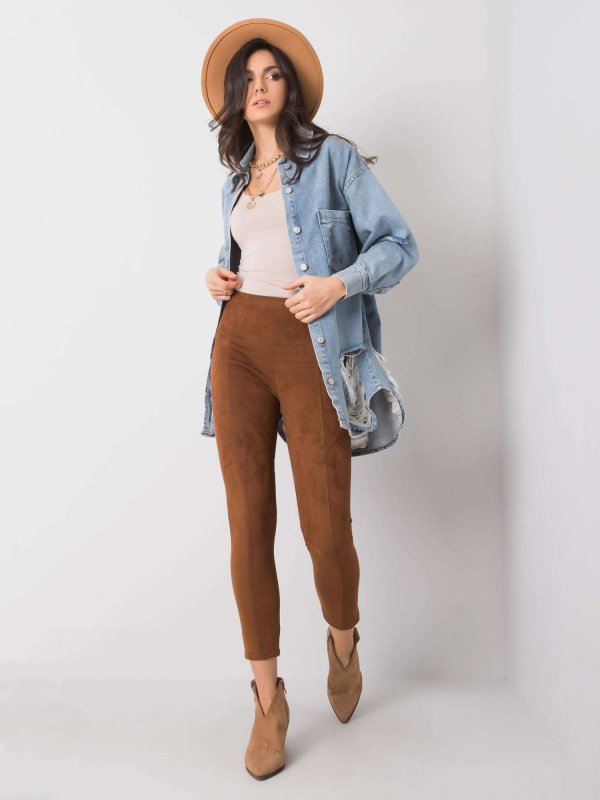 Kalhoty 217-SP-23189.41 RUE PARIS Barva: Hnědá, Velikost: S