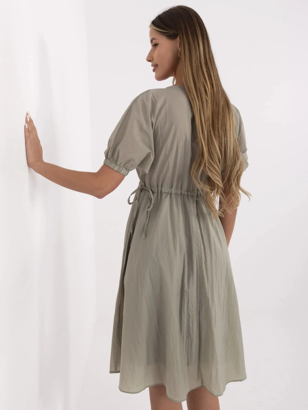 RUE PARIS Dámské šaty 217-SK-25663.03 Barva: Zelená, Velikost: L