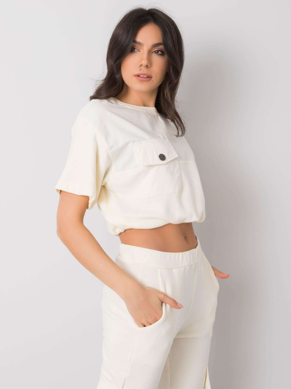 Krátká mikina 217-BL-24290.81P RUE PARIS Barva: Tělová, Velikost: S