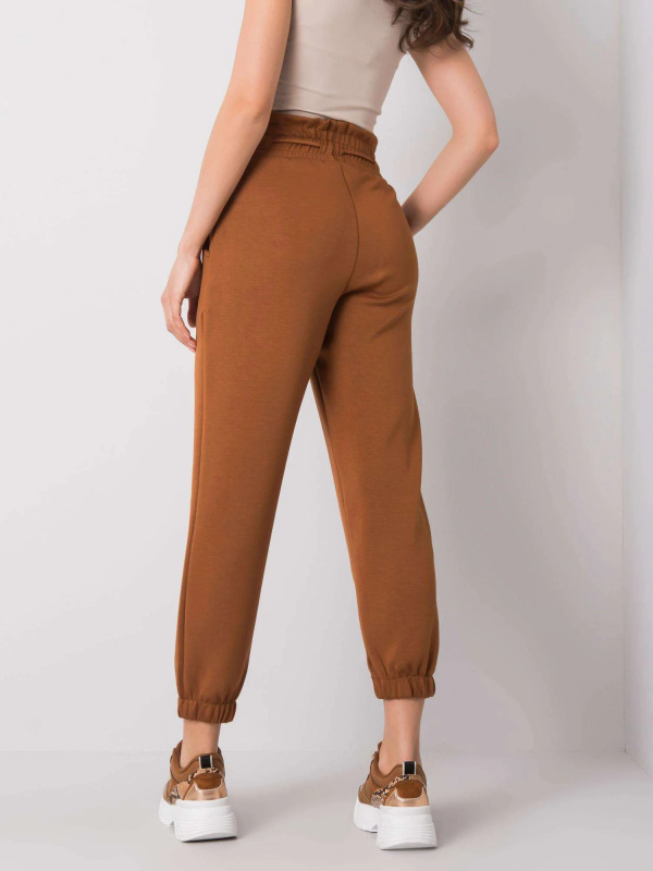 Dámské tepláky 217-DR-25472.73 RUE PARIS Barva: Hnědá, Velikost: S