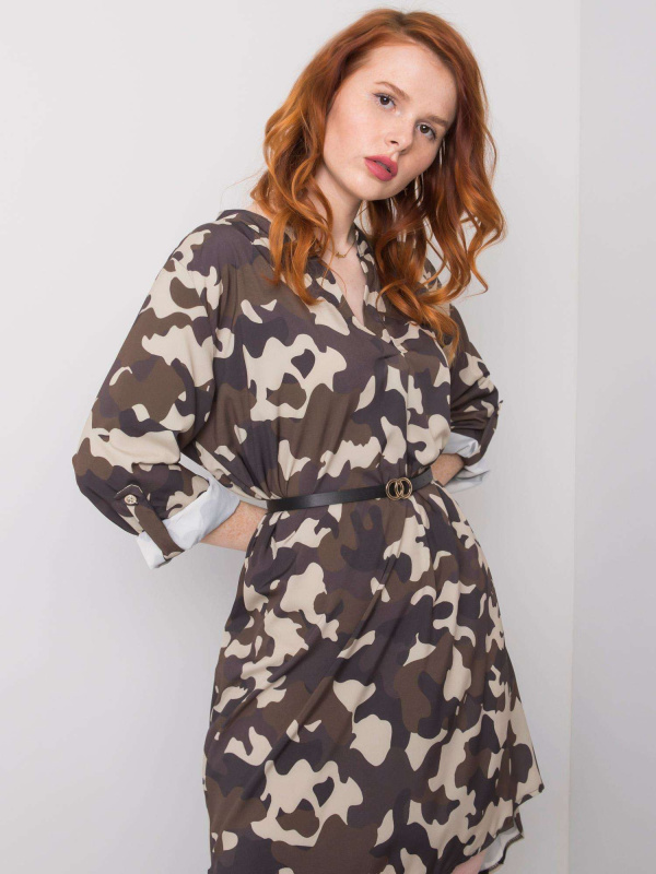Šaty DHJ-SK-5766G.30 ITALY MODA Barva: Zelená, Velikost: UNI