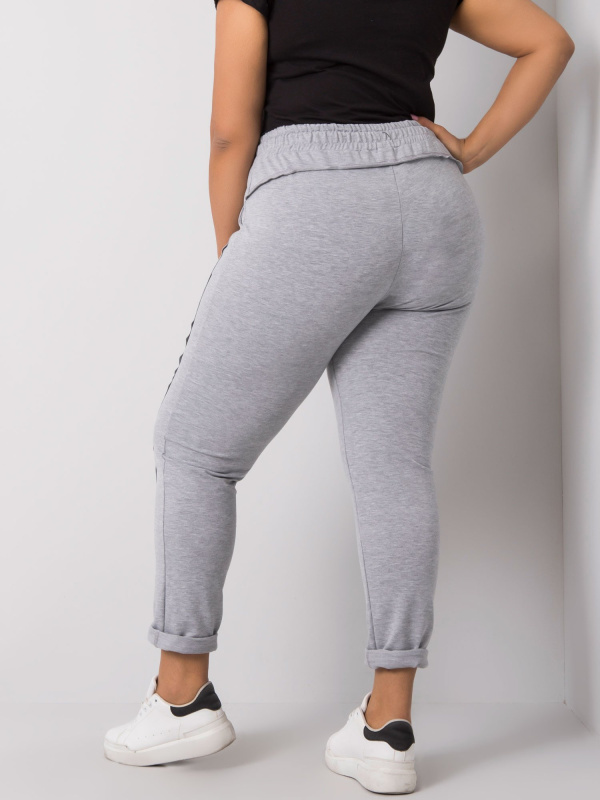 Dámské tepláky Plus Size RV-DR-6300.19 BASIC FEEL GOOD Barva: Šedá, Velikost: 3XL