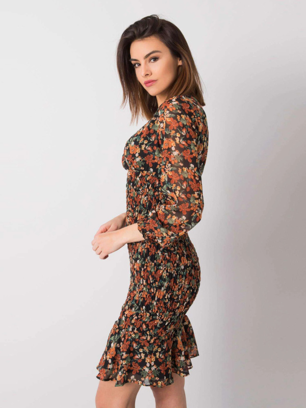 Šaty 328 SK 50024.52 černá a béžová S