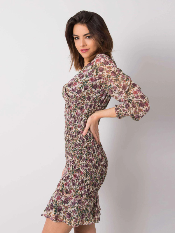 Šaty 328 SK 50024.53 světle béžová S