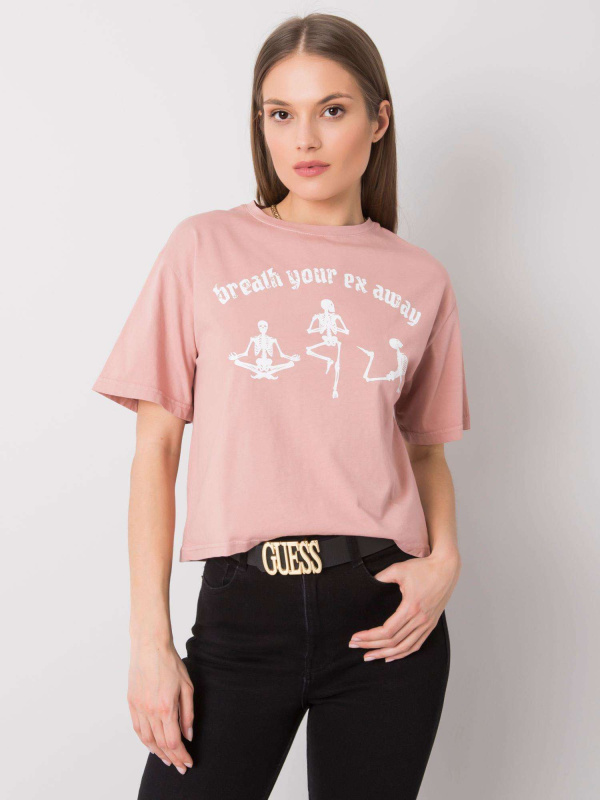 Tričko 157-TS-0086.60P RUE PARIS Barva: Růžová - světle, Velikost: L