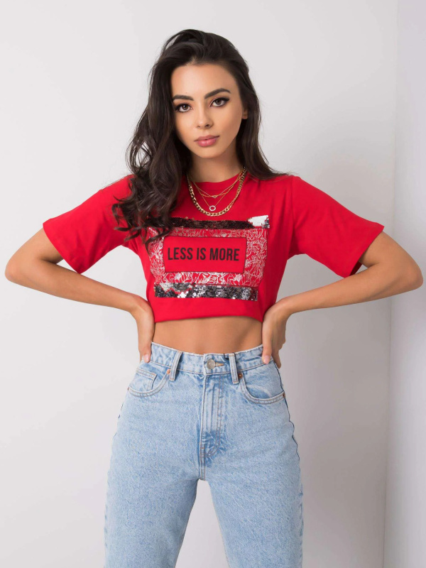 Tričko PM-TS-SS21TX20.85P PEPPER & MINT Barva: Červená, Velikost: L