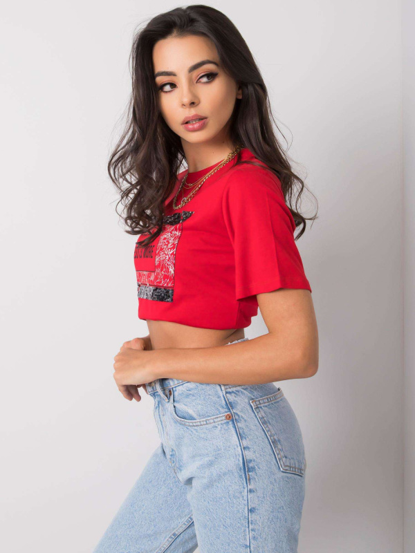 Tričko PM-TS-SS21TX20.85P PEPPER & MINT Barva: Červená, Velikost: L
