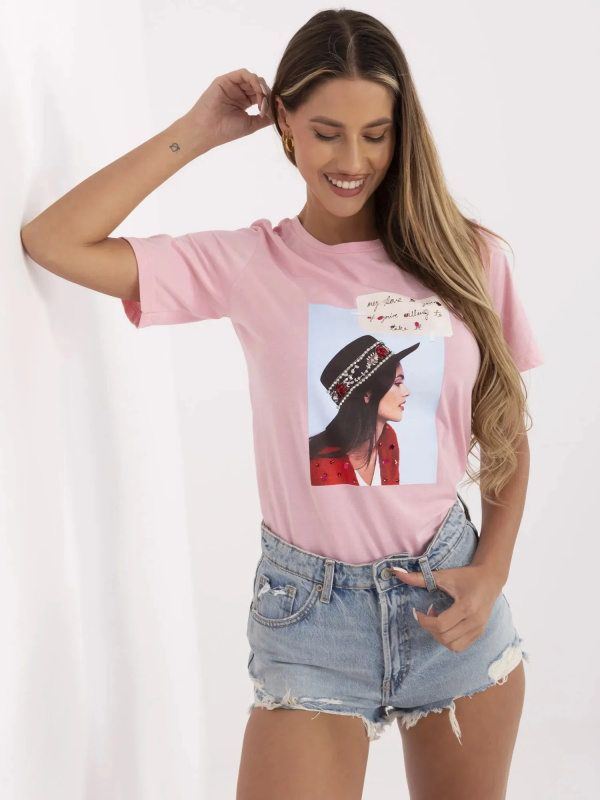 Tričko PM-TS-SS21TX64.32 PEPPER & MINT Barva: Růžová, Velikost: L