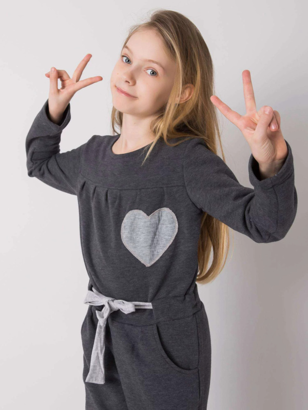 Dětská kombinéza D04 - DODO KIDS tmavě šedá 98/104