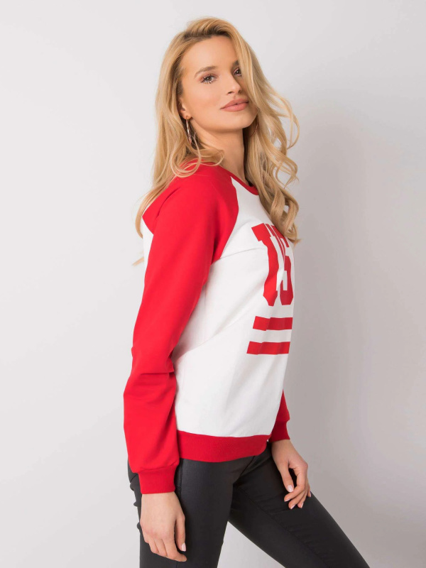 Mikina DS BL 1111.06P bílá a červená M