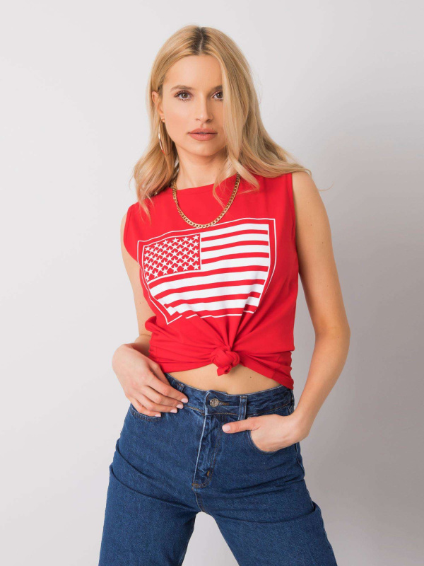 Top DS-TP-1116.34P RUE PARIS Barva: Červená, Velikost: M