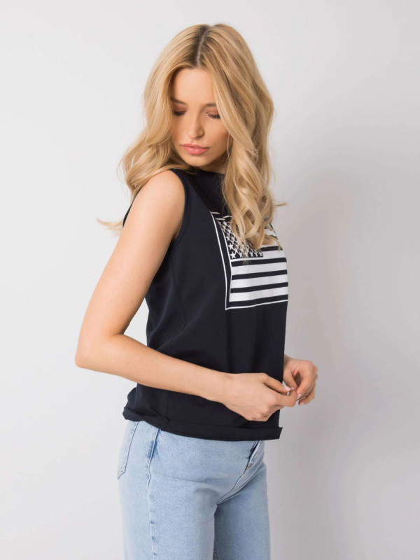 Top DS-TP-1116.34P RUE PARIS Barva: Modrá, Velikost: L