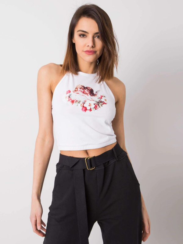RUE PARIS Top-DS-TP-1112.14P- Barva: Bílá, Velikost: M