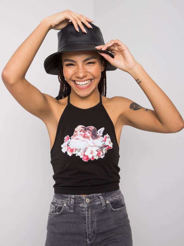 RUE PARIS Top-DS-TP-1112.14P- Barva: Černá, Velikost: M