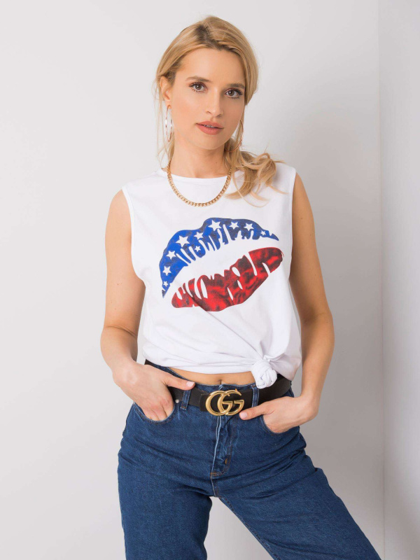 Dámský top DS-TP-1115.17P RUE PARIS Barva: Bílá, Velikost: S