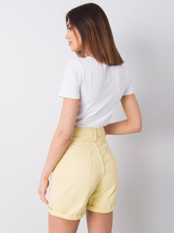 Dámské kraťase 334-SN-7706.08 RUE PARIS Barva: Žlutá, Velikost: 34