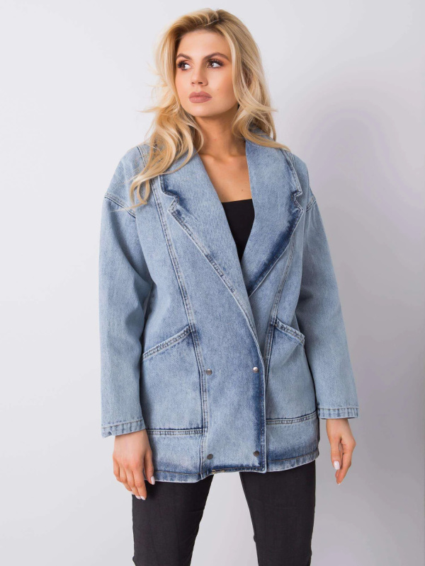 Dámská džínová bunda 338-KR-211.17 RUE PARIS Barva: Modrá, Velikost: S