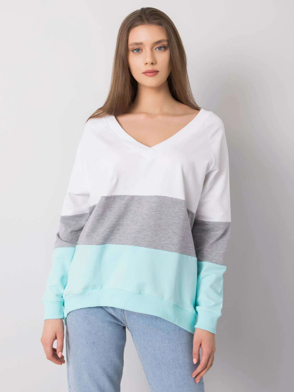 Mikina RV BL 5972.07 bílá šedá L/XL