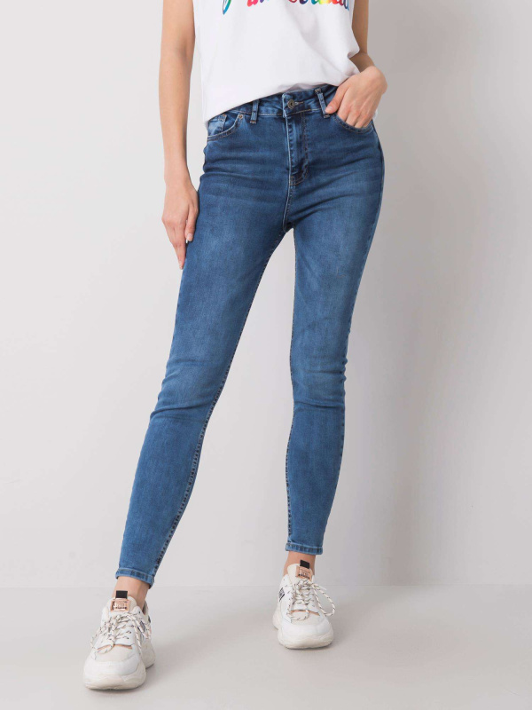 Džíny Slim Fit 334-SP-201.61P RUE PARIS Barva: Modrá - tmavě, Velikost: 26
