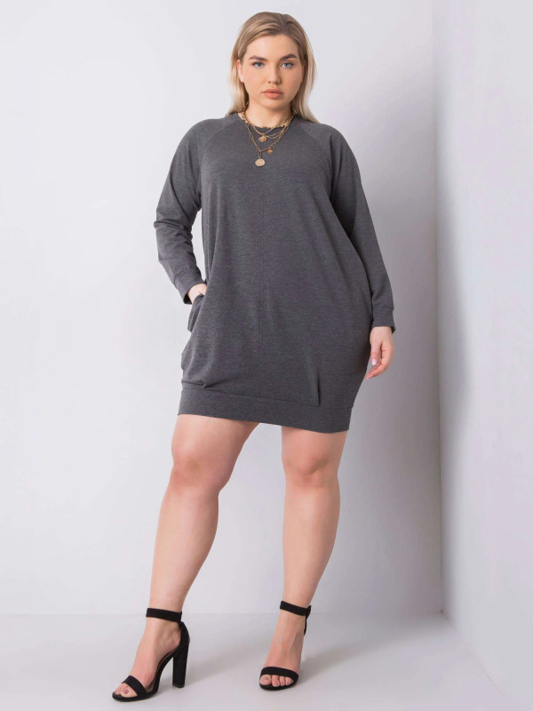 Šaty RV SK 6296.99 tmavě šedá 3XL
