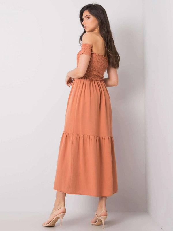 RUE PARIS Dámské šaty 346-SK-009.52 Barva: Oranžová, Velikost: XXL