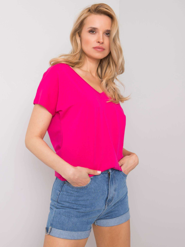 Tričko RV-TS-4832.40P BASIC FEEL GOOD Barva: Růžová - tmavě, Velikost: M