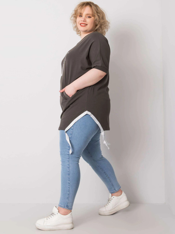 Halenka RV BZ 6485.89 tmavá khaki jedna velikost