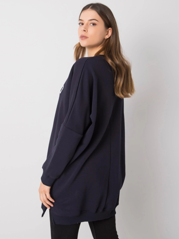 Dámská mikina RV-TU-6675.98 RUE PARIS Barva: Modrá, Velikost: L/XL