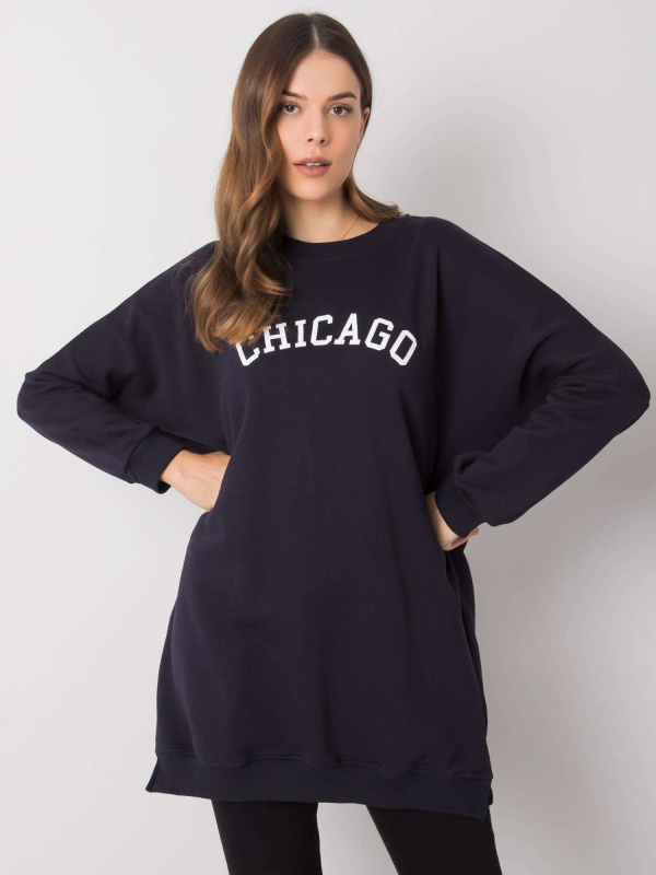 Dámská mikina RV-TU-6675.98 RUE PARIS Barva: Modrá, Velikost: L/XL
