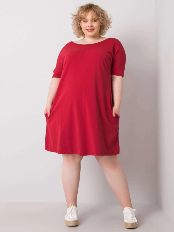 Dámské šaty SK 6639 - FPrice XXL červená