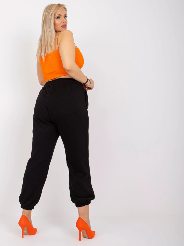 Dámské tepláky Plus Size RV-DR-6331.86 BASIC FEEL GOOD Barva: Černá, Velikost: 3XL