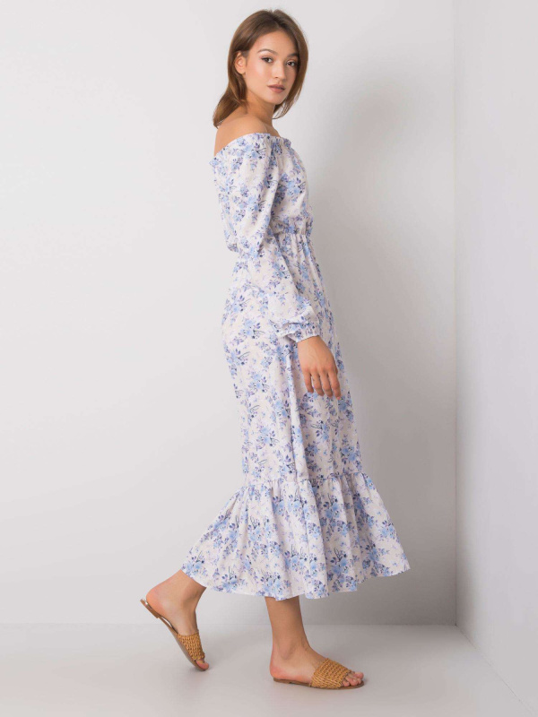 RUE PARIS Šaty -WN-SK-840-1.36P Barva: Modrá - světle, Velikost: L/XL