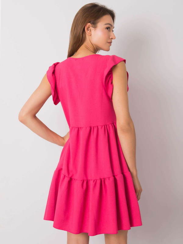 RUE PARIS Šaty WN-SK-704.83 Barva: Růžová - tmavě, Velikost: L