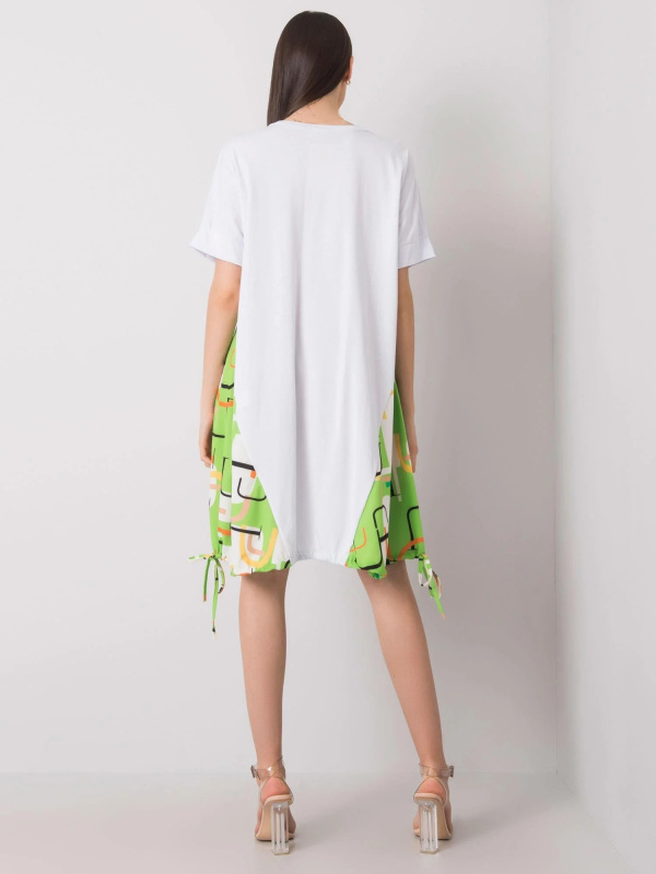 Šaty DHJ SK 13117.41P bílá zelená jedna velikost